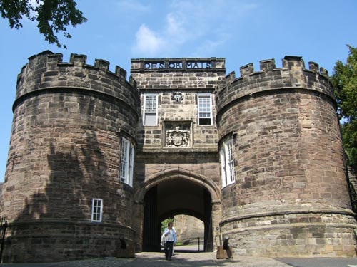 Skipton's medieval castle gates